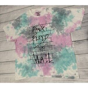 Pink Floyd The Wall T Shirt Pink Blue Tie Dye Size XL Rock Music 2020